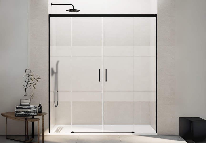 Paroi de douche GME Basic Spazio mat noir Principal 1
