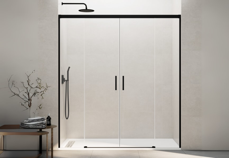 Paroi de douche GME Basic Spazio mat noir Principal 0