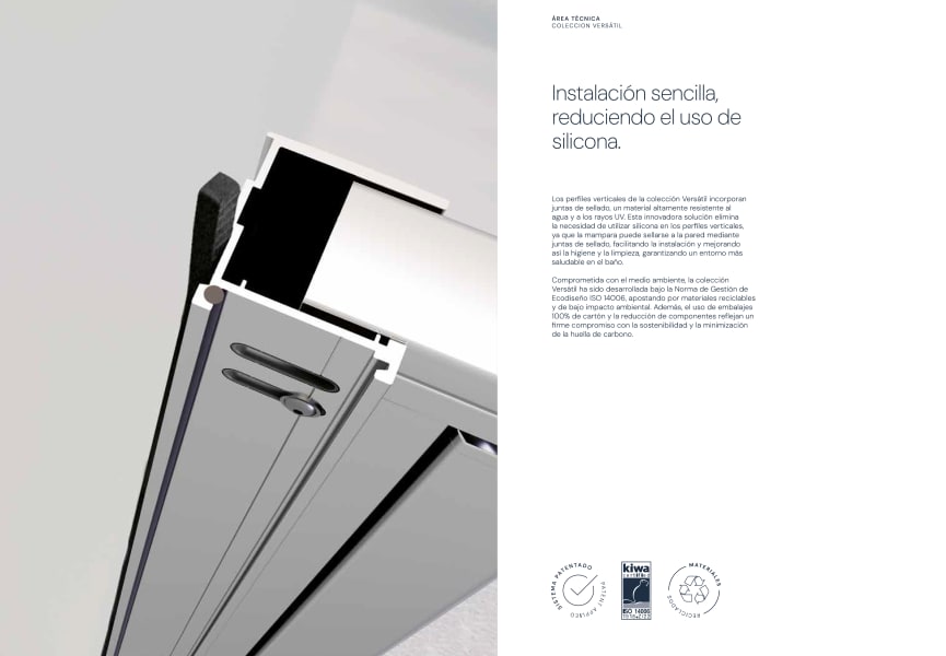 Paroi de douche Profiltek Versatil VR Plus 208 Detalle 5
