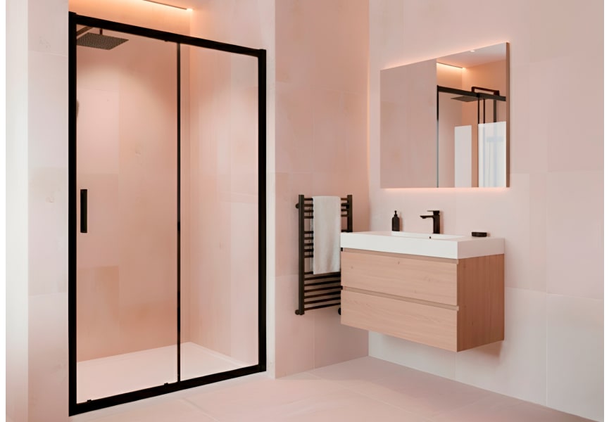 Paroi de douche Emma profil noir Principal 0