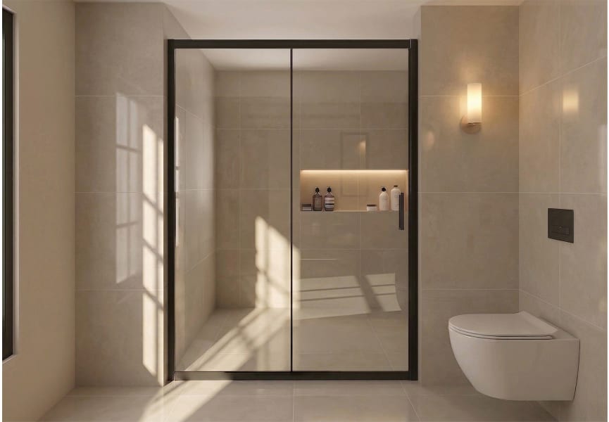 Paroi de douche Emma noir mat Principal 0