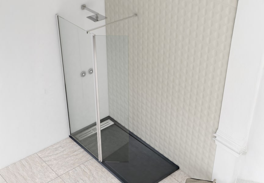 Paroi de douche fixe + pivotante, Minimal 6 mm Principal 0