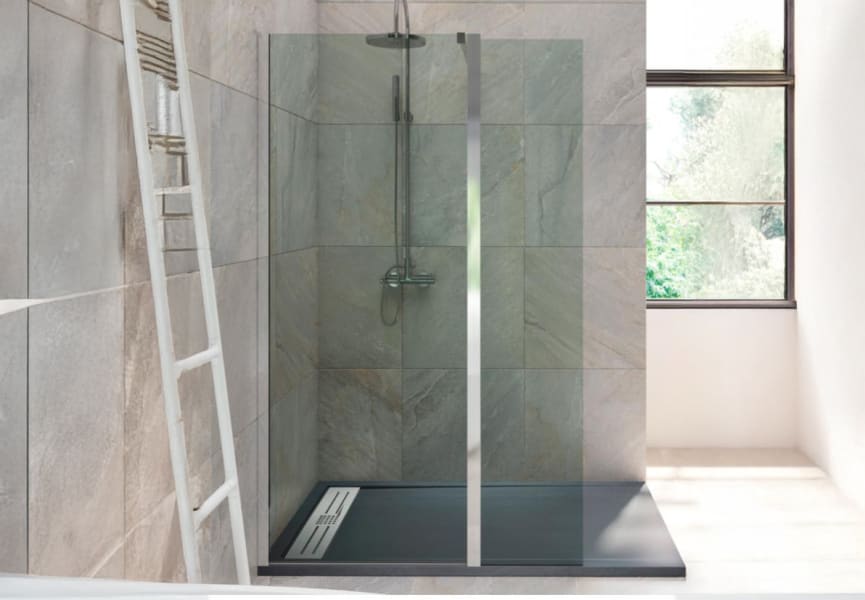 Paroi de douche fixe + pivotante, Minimal 6 mm Principal 2