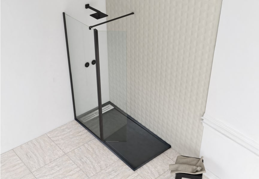 Paroi de douche fixe + pivotante, Minimal 6 mm Principal 1