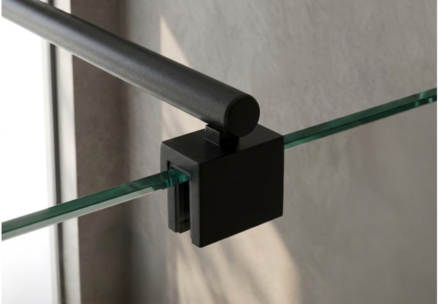 Paroi de douche fixe noire Minimal Detalle 4