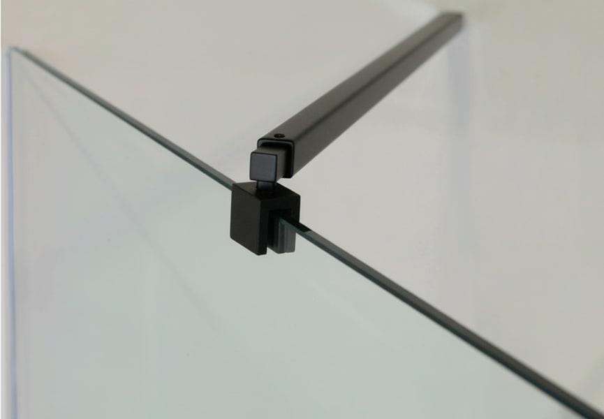 Paroi de douche fixe noire Minimal Detalle 4