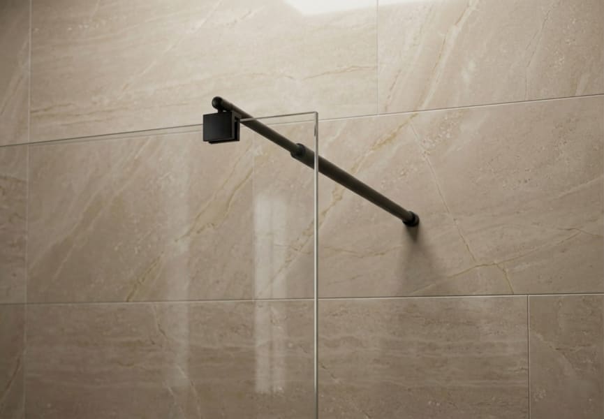 Paroi de douche fixe noire Minimal Detalle 3