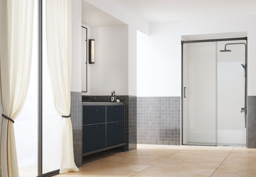 Paroi de douche Galaxy (100) profilé noir Principal 0