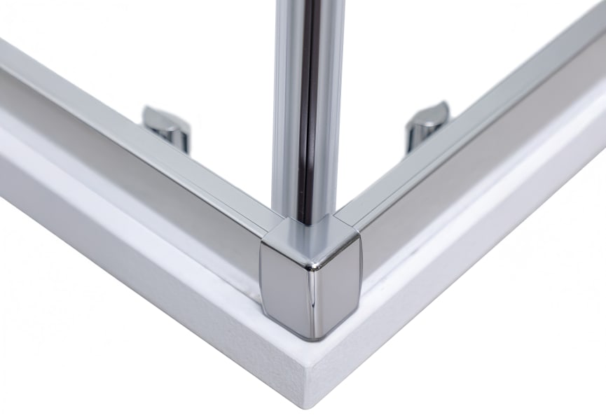 Paroi de douche angulaire Emma couleur noire Detalle 2