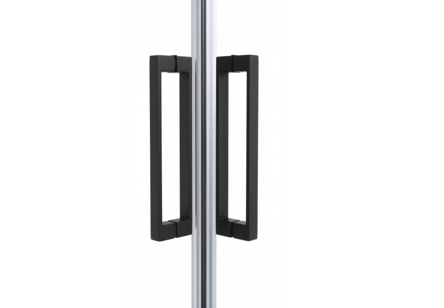 Paroi de douche angulaire Emma couleur noire Detalle 3