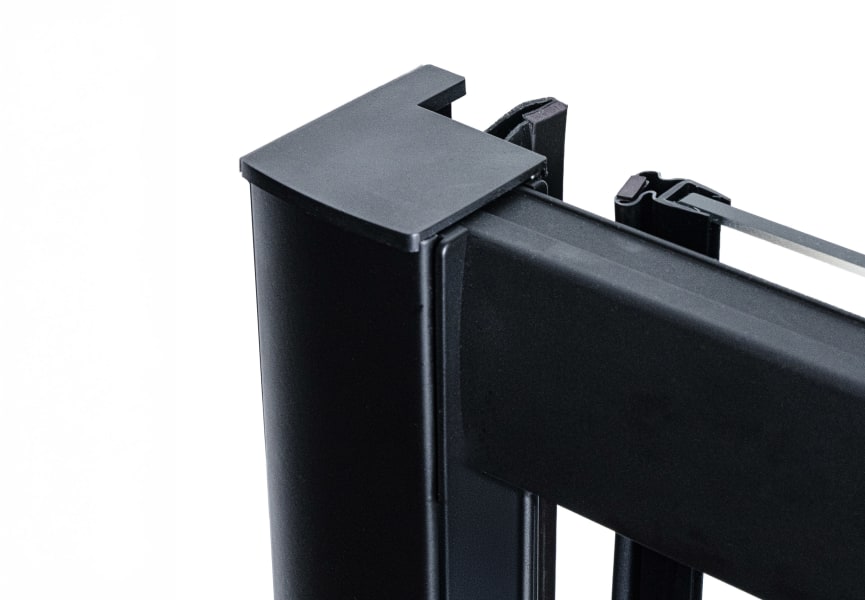 Paroi de douche angulaire Emma couleur noire Detalle 1