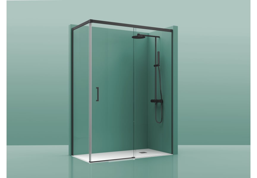 Paroi de douche Galaxy (400) noir mat Principal 0