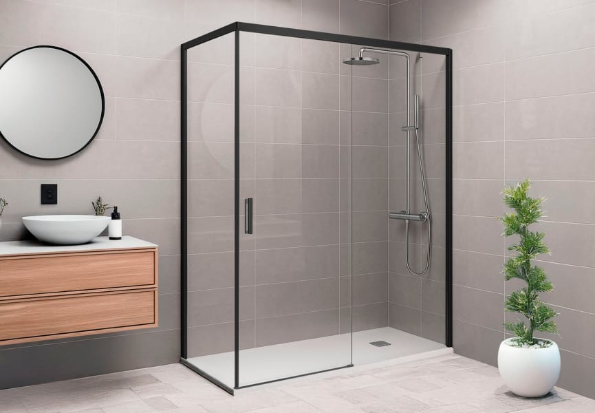 Paroi de douche Galaxy (400) noir mat Principal 0