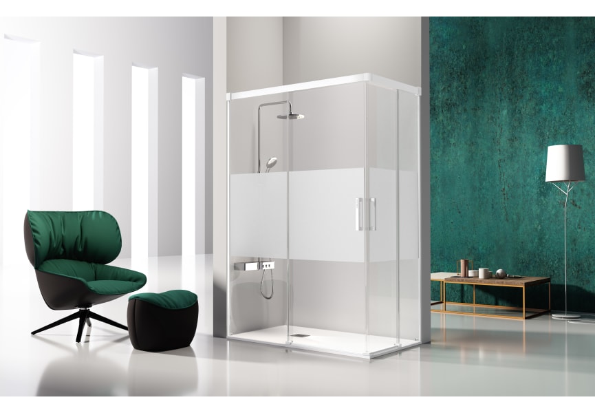 Paroi de douche angulaire Kassandra Glase (GS607+GS607) Principal 5