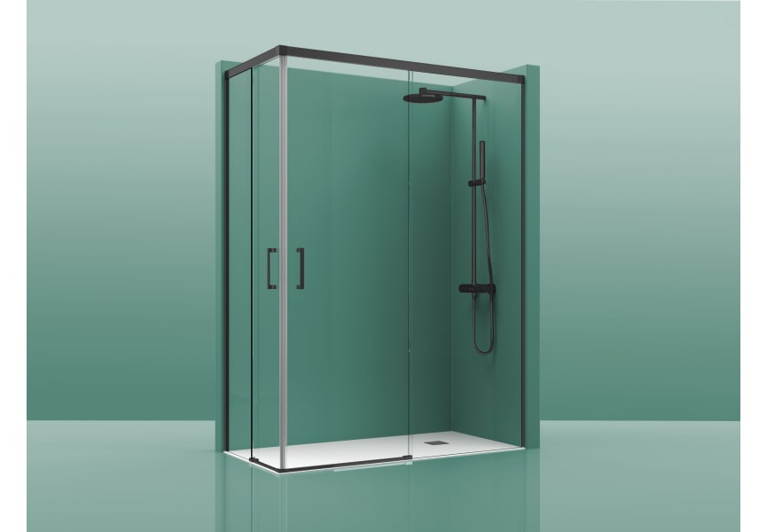 Paroi de douche Galaxy (300) noir mat Principal 1