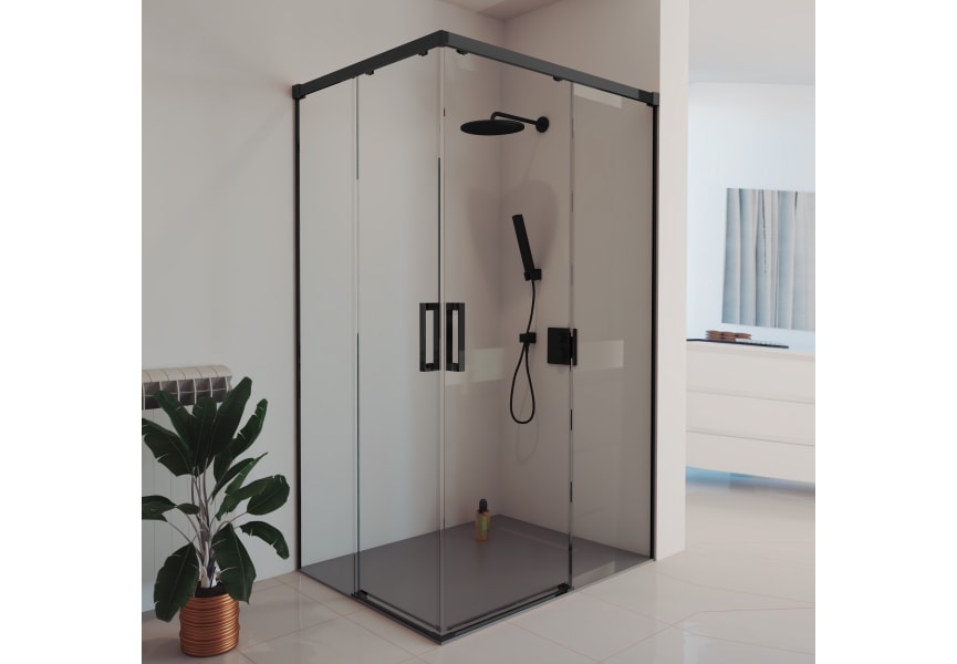 Paroi de douche Galaxy (300) noir mat Principal 0