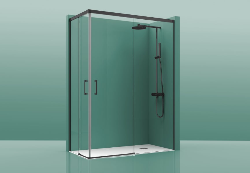 Paroi de douche Galaxy (300) noir mat Principal 1