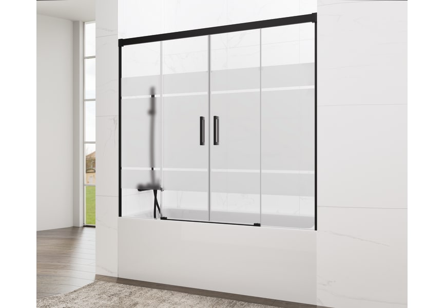 GME Basic pare-baignoire noir mat Spazio Principal 1