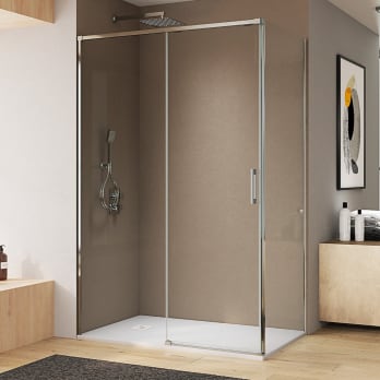 Paroi de douche angulaire coulissante Bruntec Aria