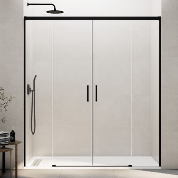 Paroi de douche GME Basic Spazio mat noir