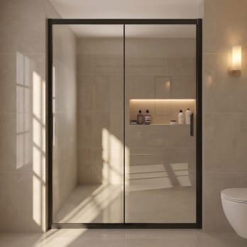 Paroi de douche Emma noir mat