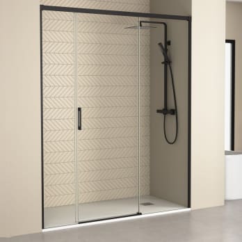 Paroi de douche Oslo mat noir