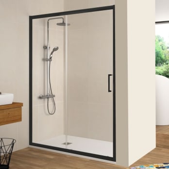 Paroi de douche Kassandra Bella noir mat (BL607 + BL602)