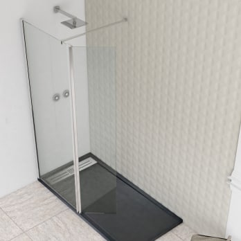 Paroi de douche fixe + pivotante, Minimal 6 mm