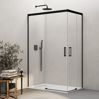 Paroi de douche GME Basic profilés noirs