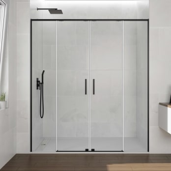 Paroi de douche GME Twenty noir Spazio