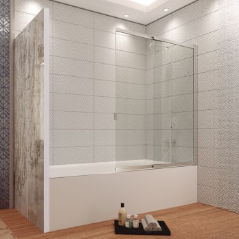Paroi de baignoire coulissante et pivotante Bruntec Ares