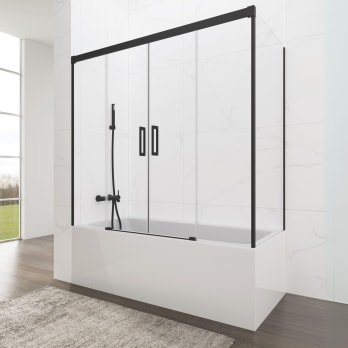 Pare-baignoire GME Basic Spazio noir mat