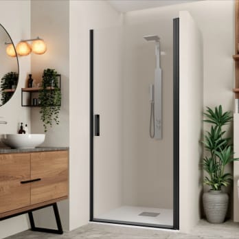 Paroi de douche Vega (P00) profilé noir mat