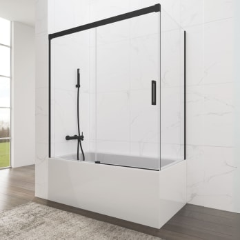 Pare-baignoire GME Basic profilé noir