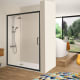Paroi de douche Kassandra Bella noir mat (BL607 + BL602) Principal 0