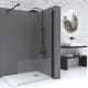 Paroi de douche fixe noire Minimal Principal 1
