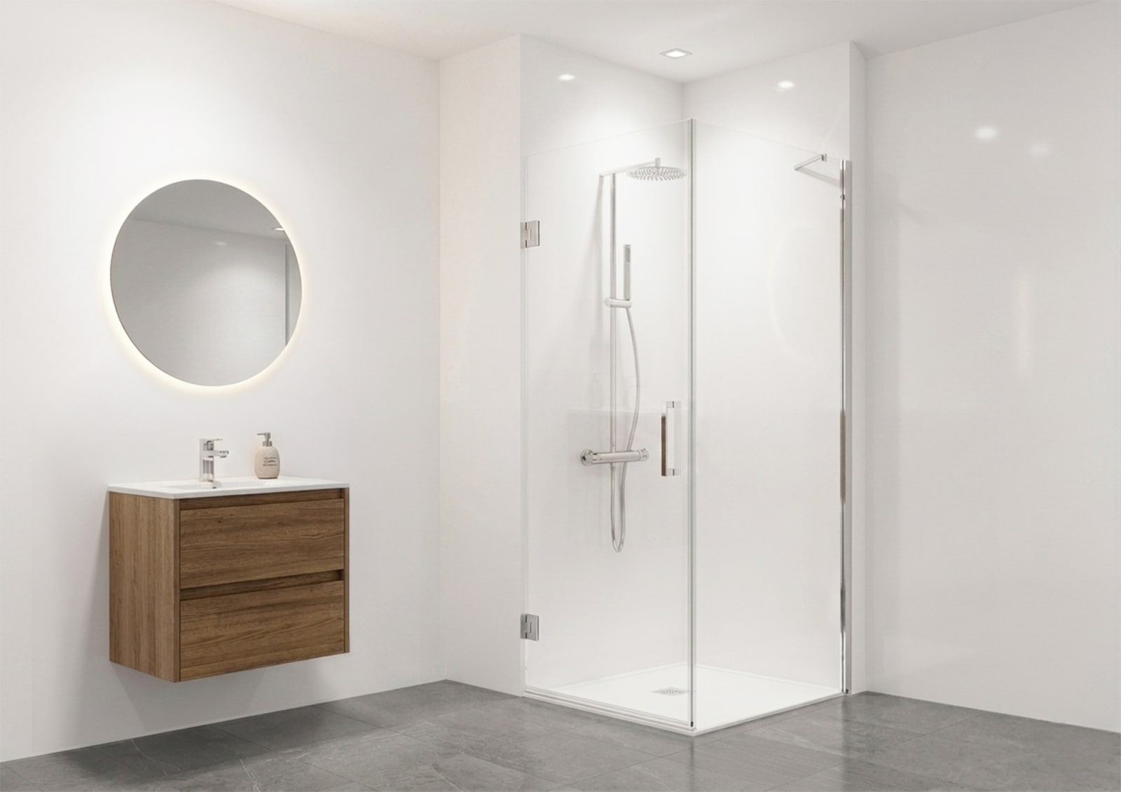 Paroi de douche angulaire Adhara (400A) Principal 0