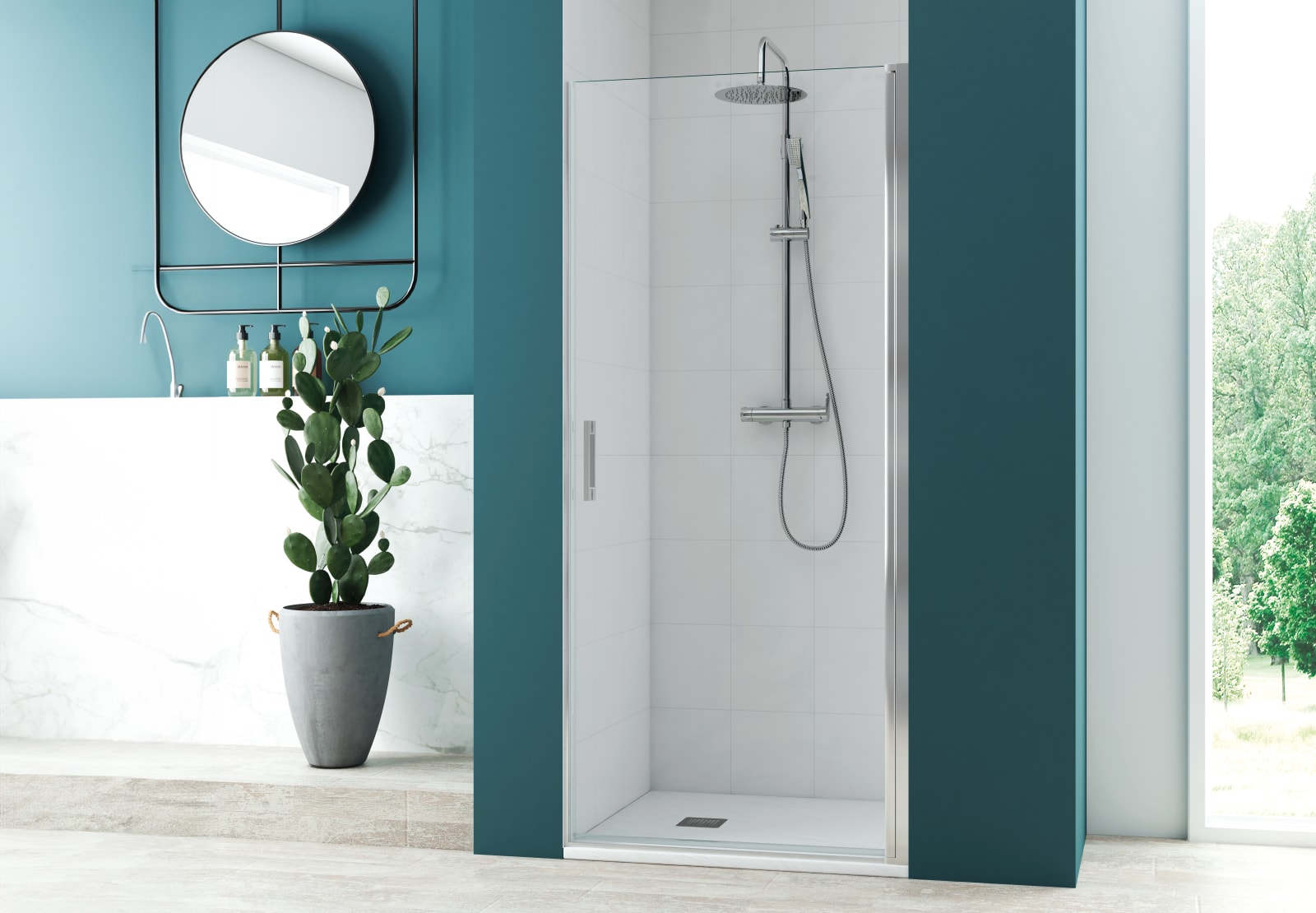 Paroi de douche pivotante Paroi de douche Kemi Principal 0