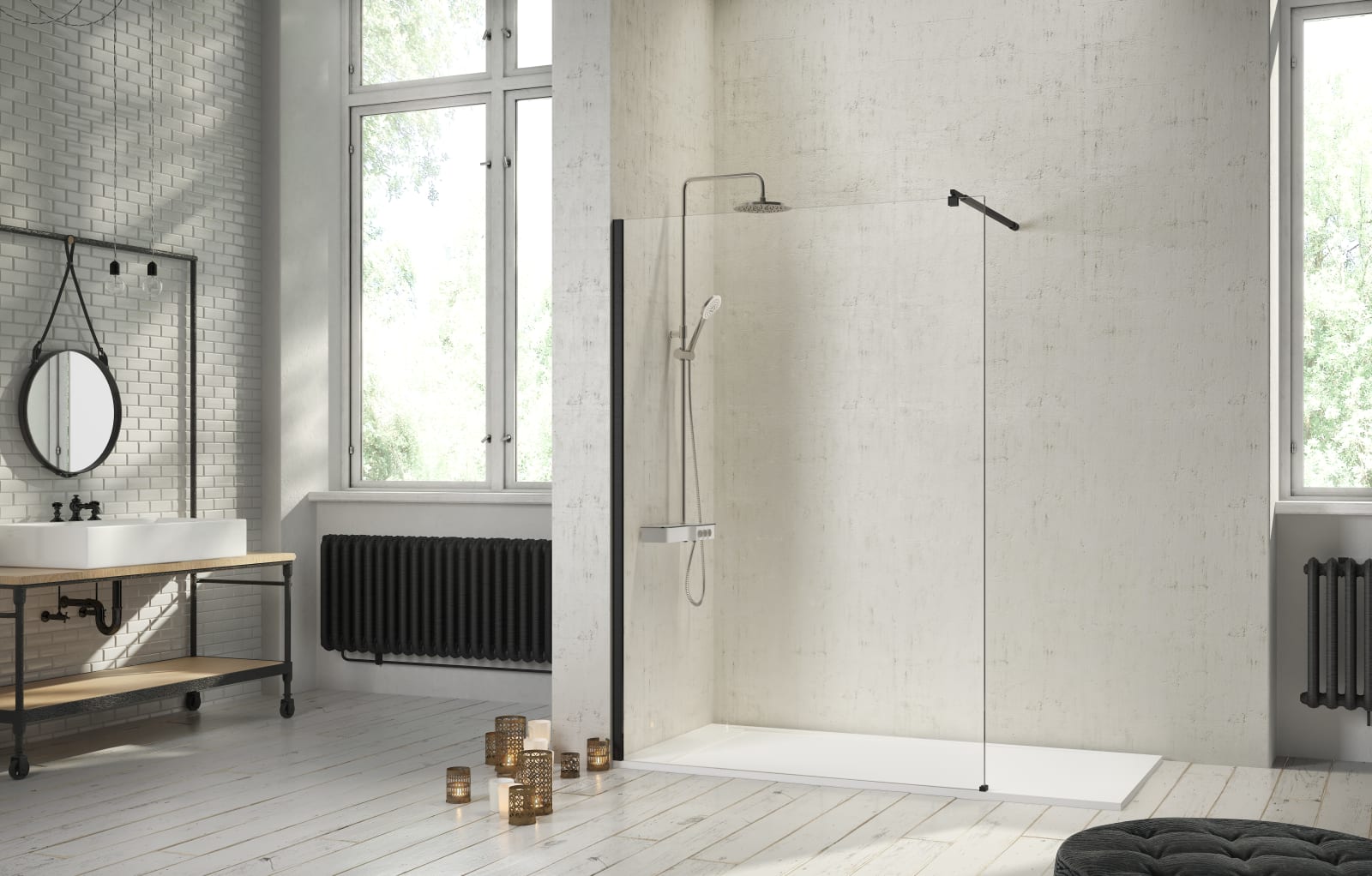 Paroi de douche fixe -Kassandra- Fresh (FR643) Principal 0