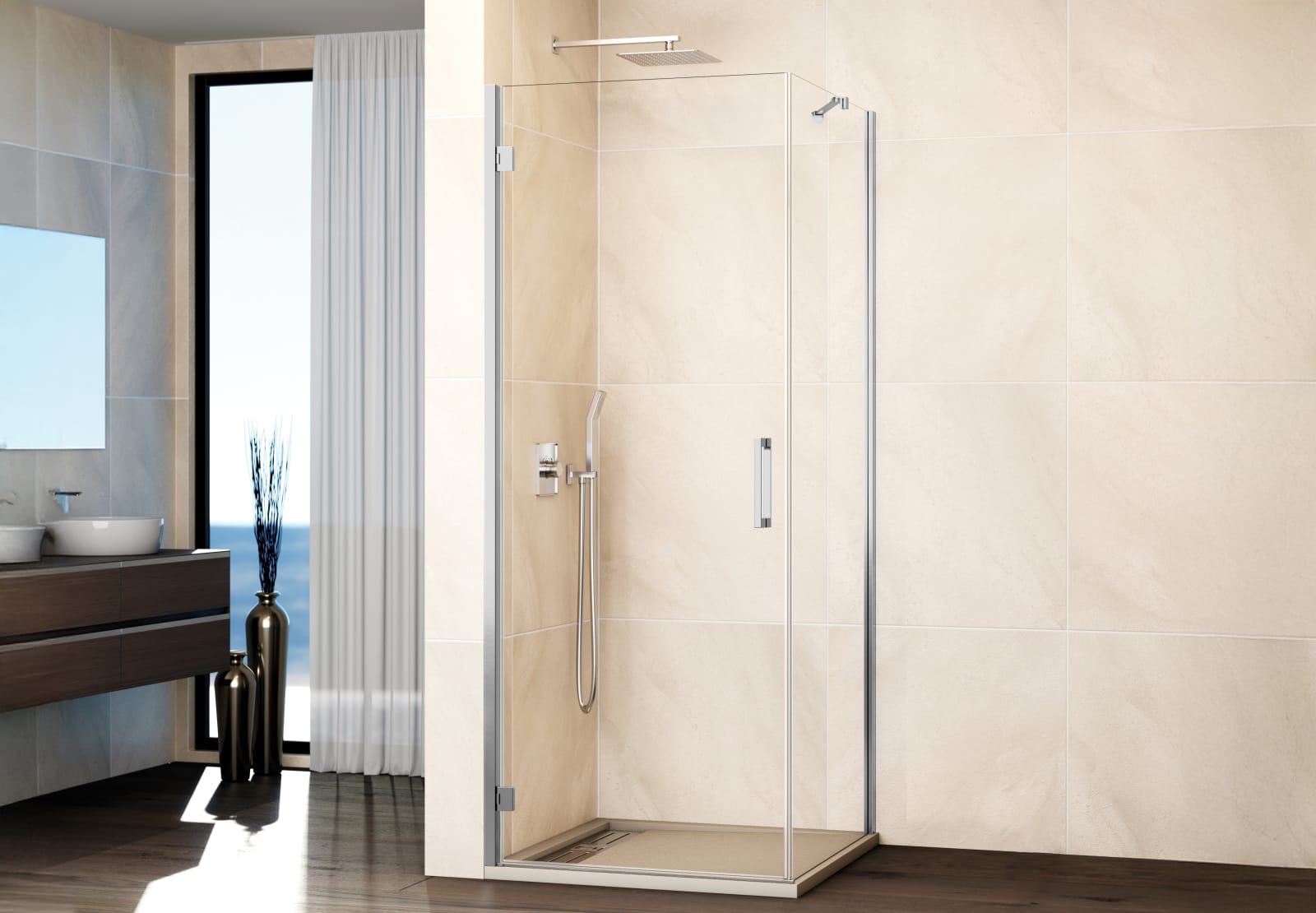 Paroi de douche GME Glass (Combi A + paroi latérale fixe) Principal 0