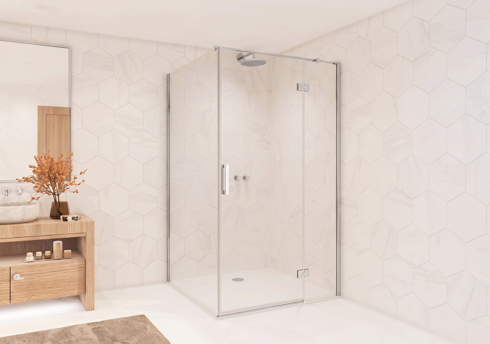 Paroi de douche angulaire Bruntec Aurea (400B) Principal 0