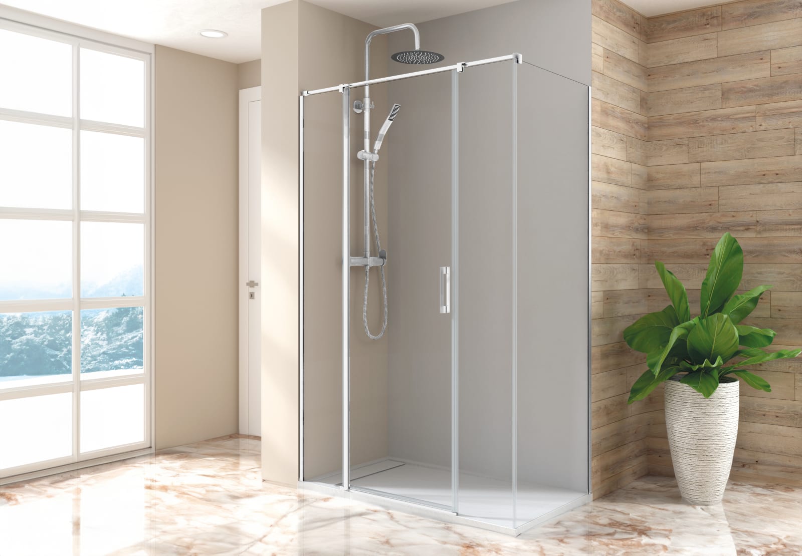 Paroi de douche pivotante Paroi de douche Kemi Principal 0