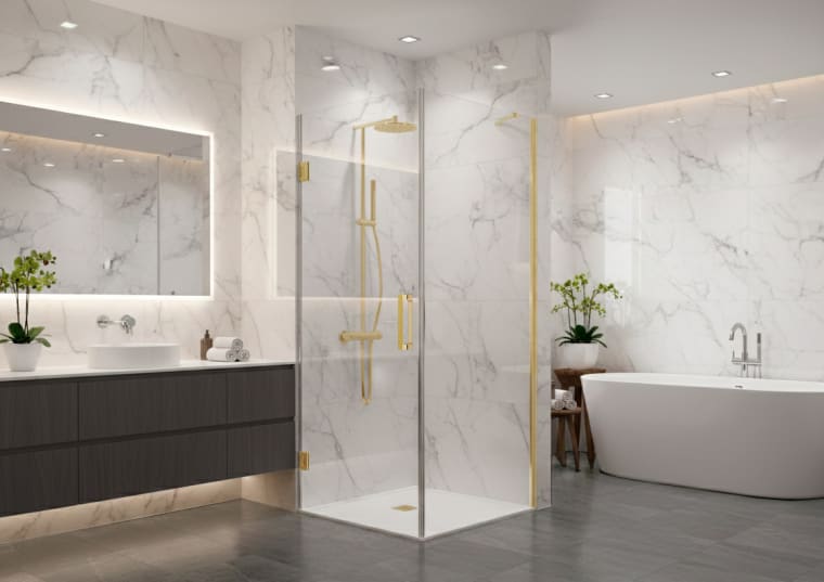 Paroi de douche angulaire Adhara (400A) Principal 2