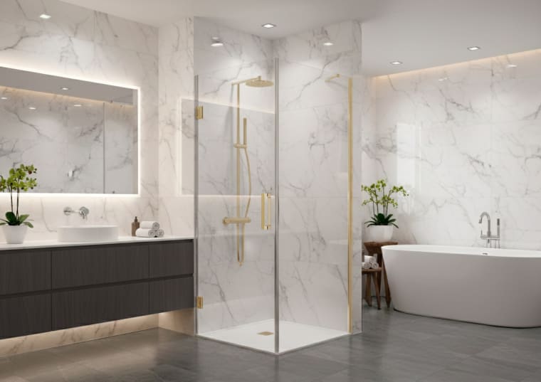 Paroi de douche angulaire Adhara (400A) Principal 4