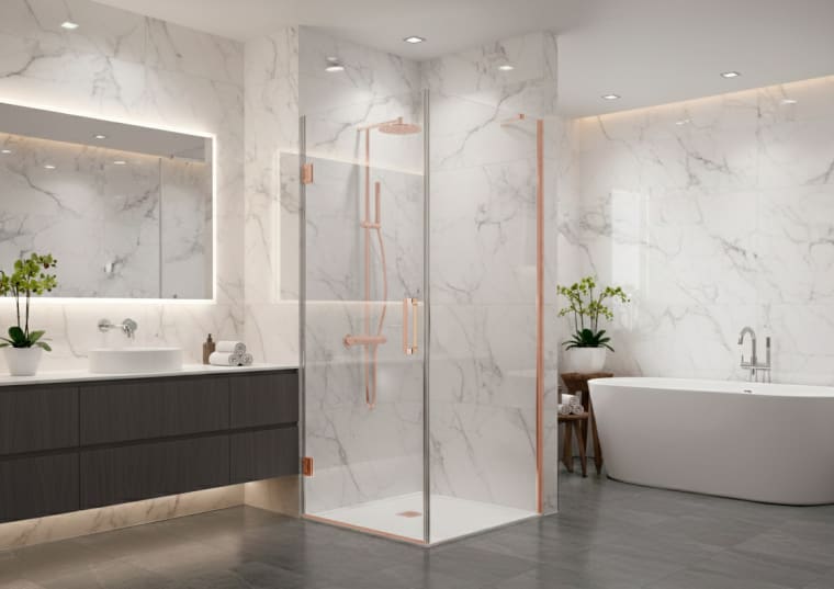 Paroi de douche angulaire Adhara (400A) Principal 3