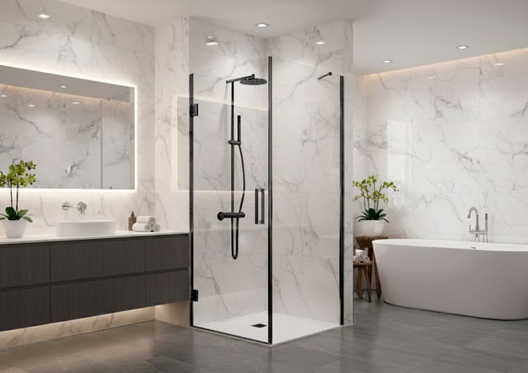 Paroi de douche angulaire Adhara (400A) Principal 1