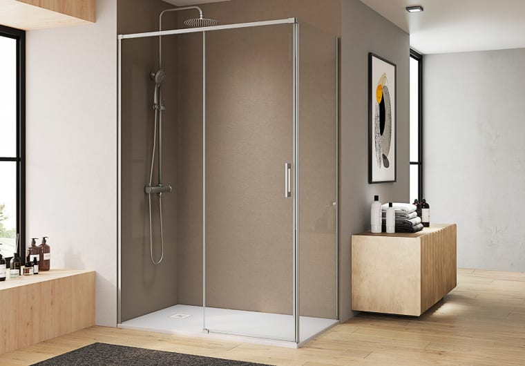 Paroi de douche angulaire coulissante Bruntec Aria Principal 3