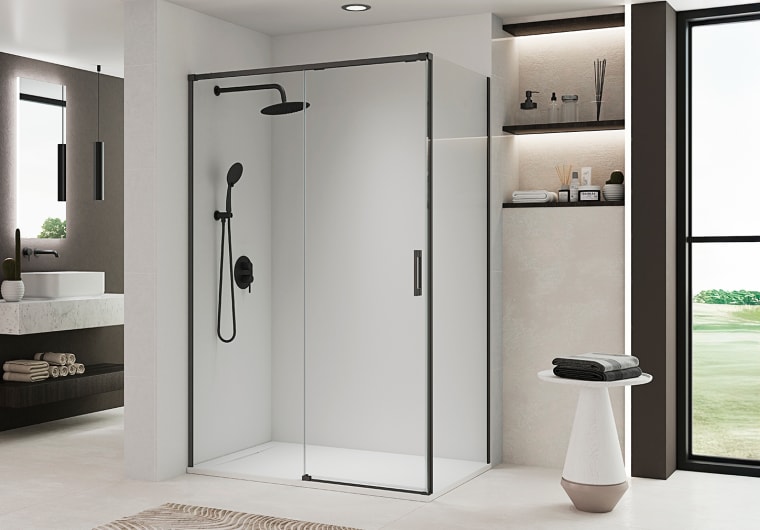 Paroi de douche angulaire coulissante Bruntec Aria Principal 5