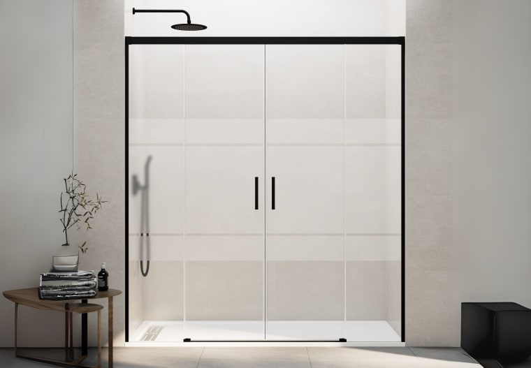 Paroi de douche GME Basic Spazio mat noir Principal 1