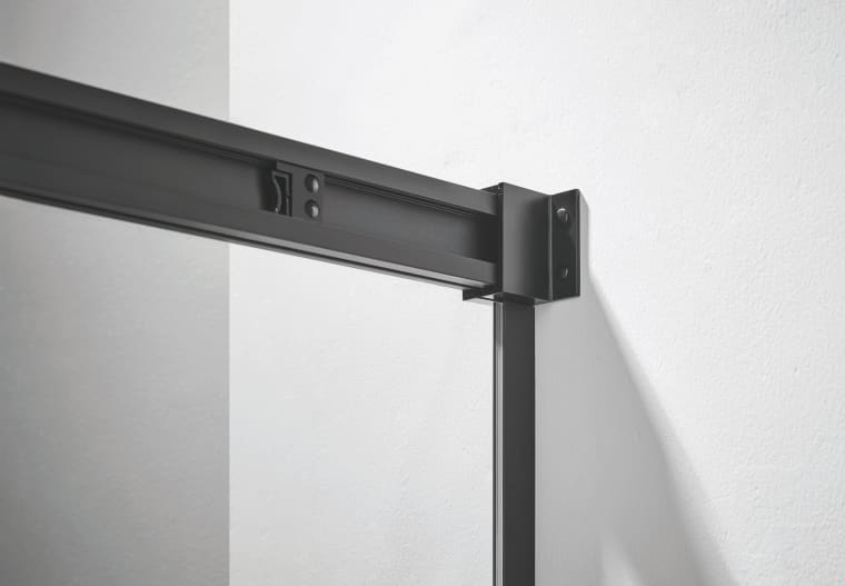 Paroi de douche GME Basic Spazio mat noir Detalle 2